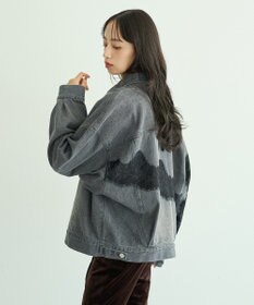 earth music&ecology ダメージレースデニムジャケット
