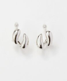 Phoebe 【痛くないシリーズ金属アレルギー対応】ダブルドロップメタルフロートライトフィットイヤリング　シルバー