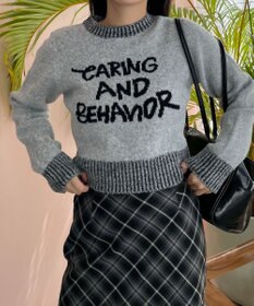 WEGO フラッフィーグラフィックちびニット