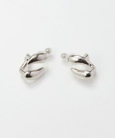 Phoebe 【痛くないシリーズ金属アレルギー対応】ダブルドロップメタルフロートライトフィットイヤリング　シルバー