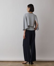 GRACE CONTINENTAL バイカラースリットニットカーディガン