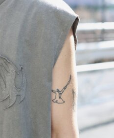 WEGO 【ユニセックス着用ITEM】ブリーチダメージアップリケノースリーブ