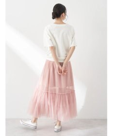 earth music&ecology ティアードチュールスカート