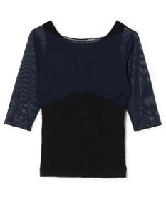 Chacott カップ付きレイヤードニットトップ