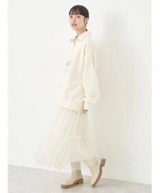 earth music&ecology ハーフジップロゴチュニック