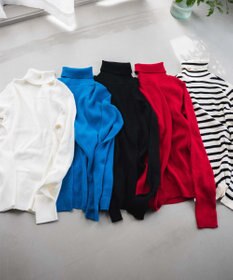 WEGO 【手洗い可】タートルネックニット