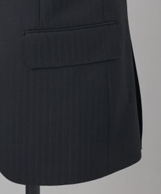 GOTAIRIKU 【御幸毛織】ドライスピナーツイルストレッチスーツ_ブラックストライプ