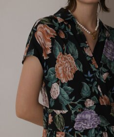 GRACE CONTINENTAL アンティークフラワープリントワンピース