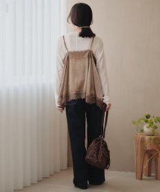 Green Parks ベロアドッキングレースキャミビスチェ