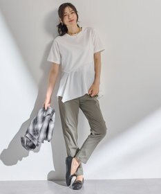 ANY L 【洗濯機可】コンビネーションイレヘムカットソー