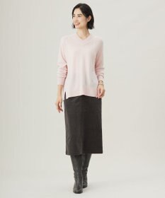 J.PRESS LADIES L 【洗える】CASHMERE BLEND Vネック プルオーバーニット