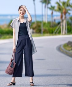 Tiaclasse 【新色追加・洗える】ストレートワイドパンツ