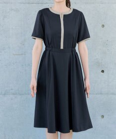 Tiaclasse L 配色フレアワンピース