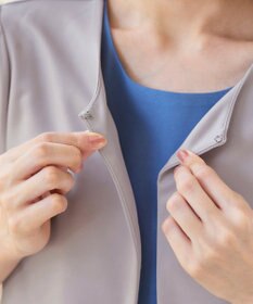 Tiaclasse L 【洗える】袖口リボンカットソーボレロカーディガン