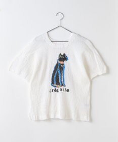 crêprie tsumori chisato creperie HAND PRINT T-SHIRT CAT クレプリ エジプトキャットプリント ドルマンTシャツ
