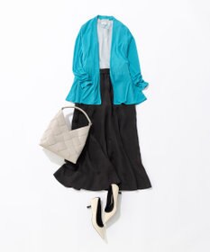 23区 【接触冷感/洗える】フィブリルツイル ギャザー スカート