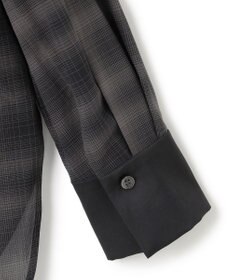 ICB 【洗える】シアーボイル バンドカラーシャツ