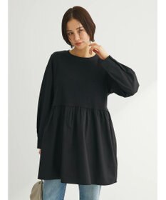 Green Parks リブドッキングカットソーボリュームチュニック