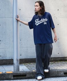 WEGO 【ユニセックス着用ITEM/2点セットネックレス付き/MLサイズ展開】アクセ付きラインリブメッシュプルオーバー