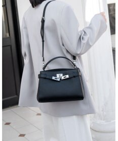 style code [Lyrss/リルス] 牛革 クラシック フラップ レザー ハンドバッグ