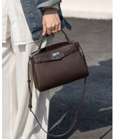 style code [Lyrss/リルス] 牛革 クラシック フラップ レザー ハンドバッグ