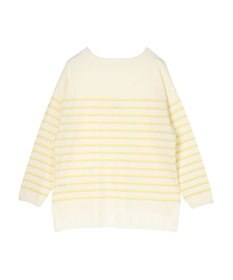 Green Parks ラメ入りボーダーニットプルオーバー