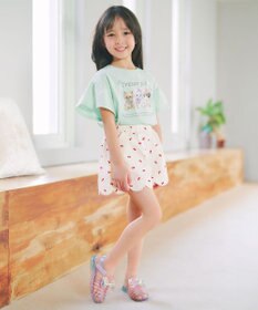 ANY KIDS 【綿100%】ドロップショルダー アニマルプリントTシャツ