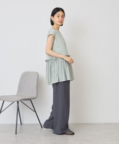 AMERICAN HOLIC 汗染み防止・異素材ペプラムプルオーバー