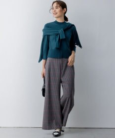 組曲 T/Rツイルストレッチ ワイドパンツ