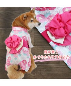 PET PARADISE 犬の服 夏 犬服 浴衣牡丹柄 ピンク  【中型犬】 【大型犬】