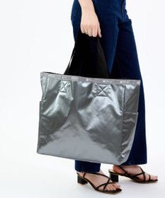 LeSportsac LG REVERSIBLE TOTE/ガンメタル/ブラックソリッド