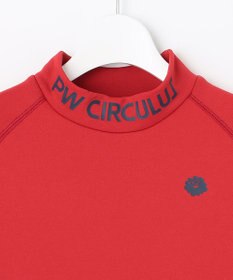 PW CIRCULUS 【WOMEN】【ストレッチ/軽量】バックロゴ 長袖 モックネック シャツ