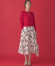 組曲 チューリッププリント フレアスカート