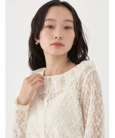 earth music&ecology ポコポコレースブラウス