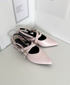 WEGO ダブルベルトポインテッドシューズ