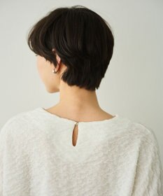 #Newans 【金子綾さんインスタライブご紹介アイテム】【洗える/セットアップ可能】ふくれジャガード パフスリーブブラウス