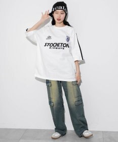 WEGO 【ユニセックス着用ITEM/手洗い可/MLサイズ】ラインゲームロゴT