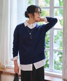 WEGO 【WEB限定/2025年秋冬新作/洗濯OK/毛玉レス/MLXLサイズ展開/オフィス/カジュアル】ベーシックニットセーター