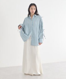 earth music&ecology サテンフリルマーメイドスカート