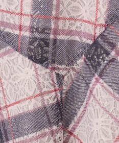 ANY SIS 【洗える】レースオンチェック スカート