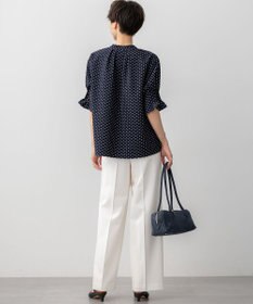 23区 S 【WEB&一部店舗限定/洗える】ドットプリント サッカー ブラウス