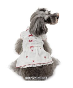 PET PARADISE ペットパラダイス スモッキング ワンピース 《いちご刺繍》 小型犬