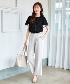 Tiaclasse 【洗える】袖レースレイヤードブラウス