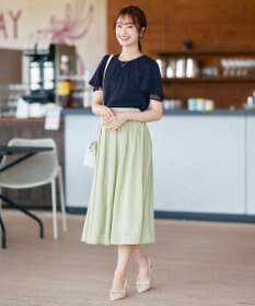 Tiaclasse 【洗える】袖レースレイヤードブラウス