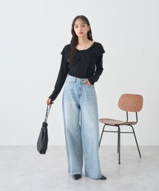 earth music&ecology リボンライクドレーププルオーバー