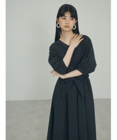 Green Parks ａ．ボリュームギャザーウエスト切替ワンピース