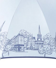 MOONBAT 【遮光100%】SOLFEGE MODE  晴雨兼用 長傘 日傘 街並プリント