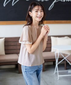 Tiaclasse 【洗える】袖レースレイヤードブラウス