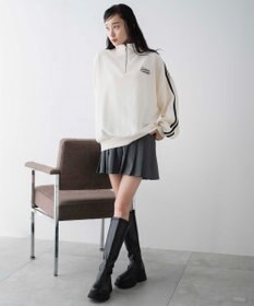 WEGO ラインハーフジップBIGスウェット