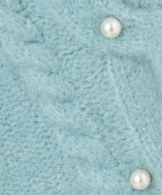 Feroux 【洗える】パールスリーブ ケーブルニット